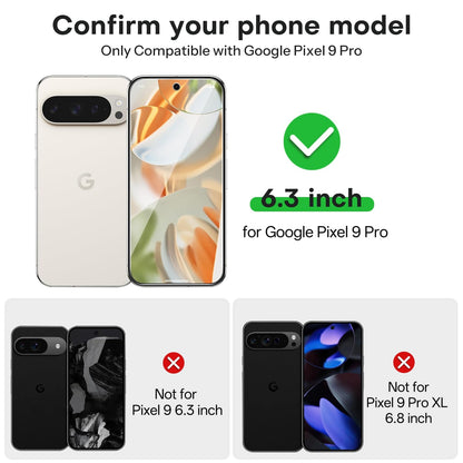 OMOTON 3+2 Pack for Google Pixel 9 Pro Screen Protector, 3 Pack Tempered Glass Screen Protector & 2 Pack Camera Lens Protector for Pixel 9 Pro 2024 6.3-inch, Case Friendly (Not for Pixel 9/9 Pro XL)