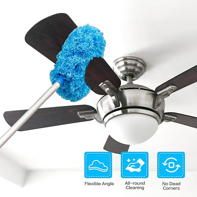 Ceiling Fan Cleaner Duster Reusable Microfiber Ceiling Fan Blade Cleaner