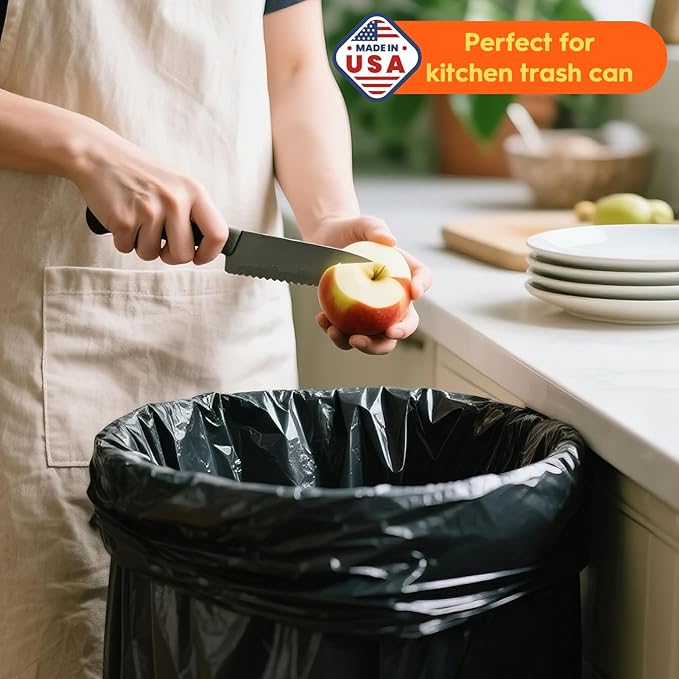Delxo 55-60 Gallon Trash Bags, Durable & Puncture-Resistant Plastic Bolsas para