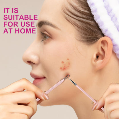 Teenitor Pimple Extractor Acne Treatment Tool Surgical Grade Blackhead Comedone Removal 2-in-1 Popper Tool for Face Nose Blackhead Extractor Tool Silver