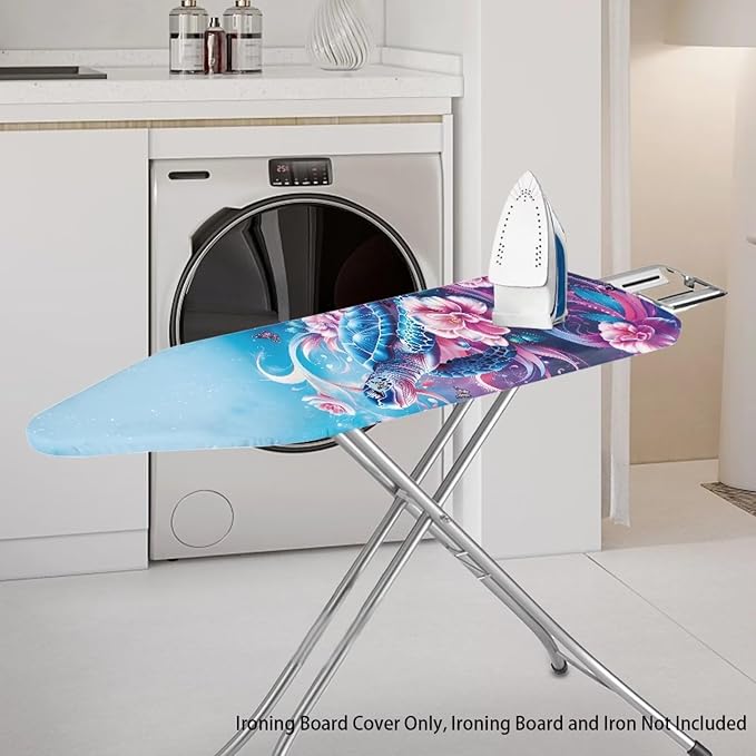 Sprowallow Turtle Flowers Ironing Board Covers Heavy-Duty Elastic Edge Iron