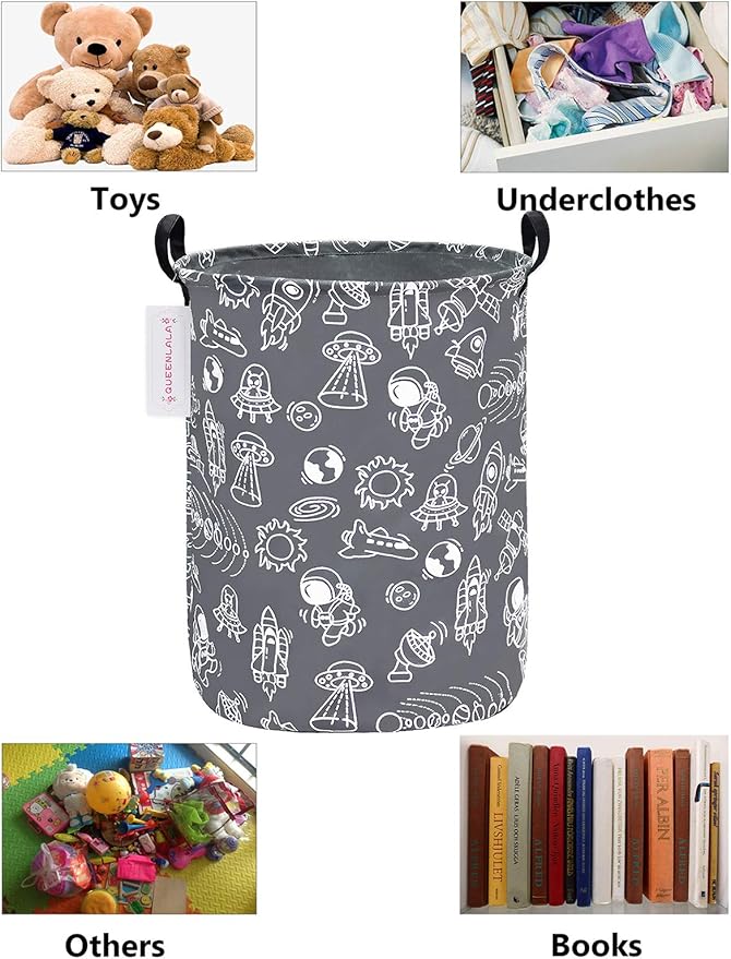 QUEENLALA Large Storage Basket, Laundry Hamper/Bathroom/Home Decor/Collapsible