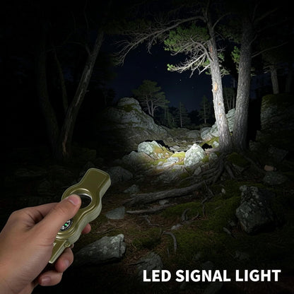 Emergency Survival Safety Whistle，Whistle for Kids with Lanyard,Compass,Thermometer,Ideal for Kayaking, Boating, Hiking, Camping, Climbing(Green)