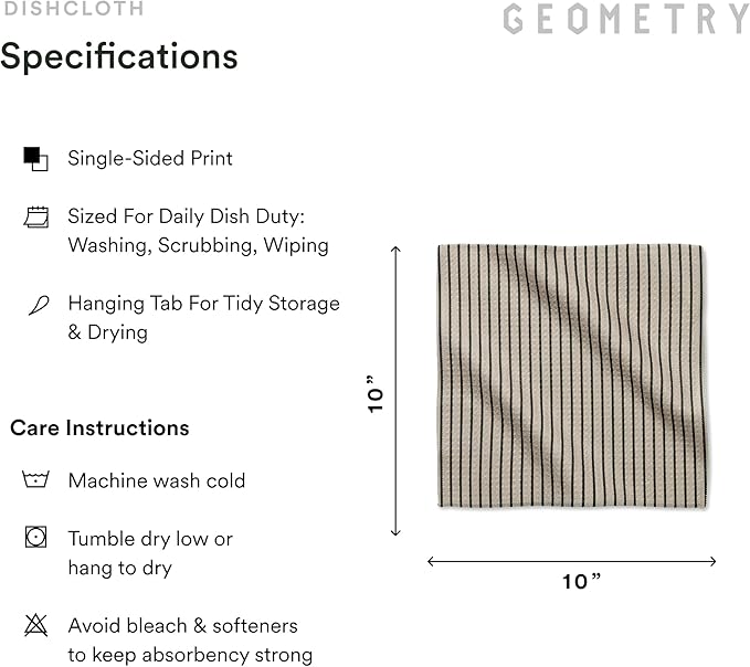 GEOMETRY Dishcloth – Evergreen Collection – Quick-Dry, Ultra-Absorbent