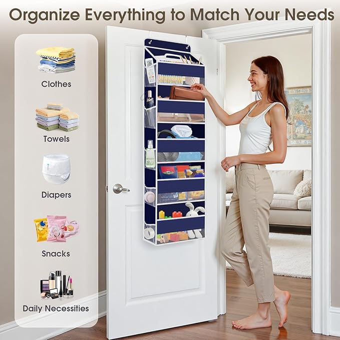 1 Pack Over The Door Organizer, Hanging Storage Organizer