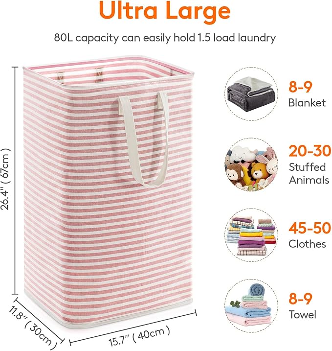 Lifewit 1 Pack Laundry Hamper Large Collapsible Laundry Baskets, Freestanding