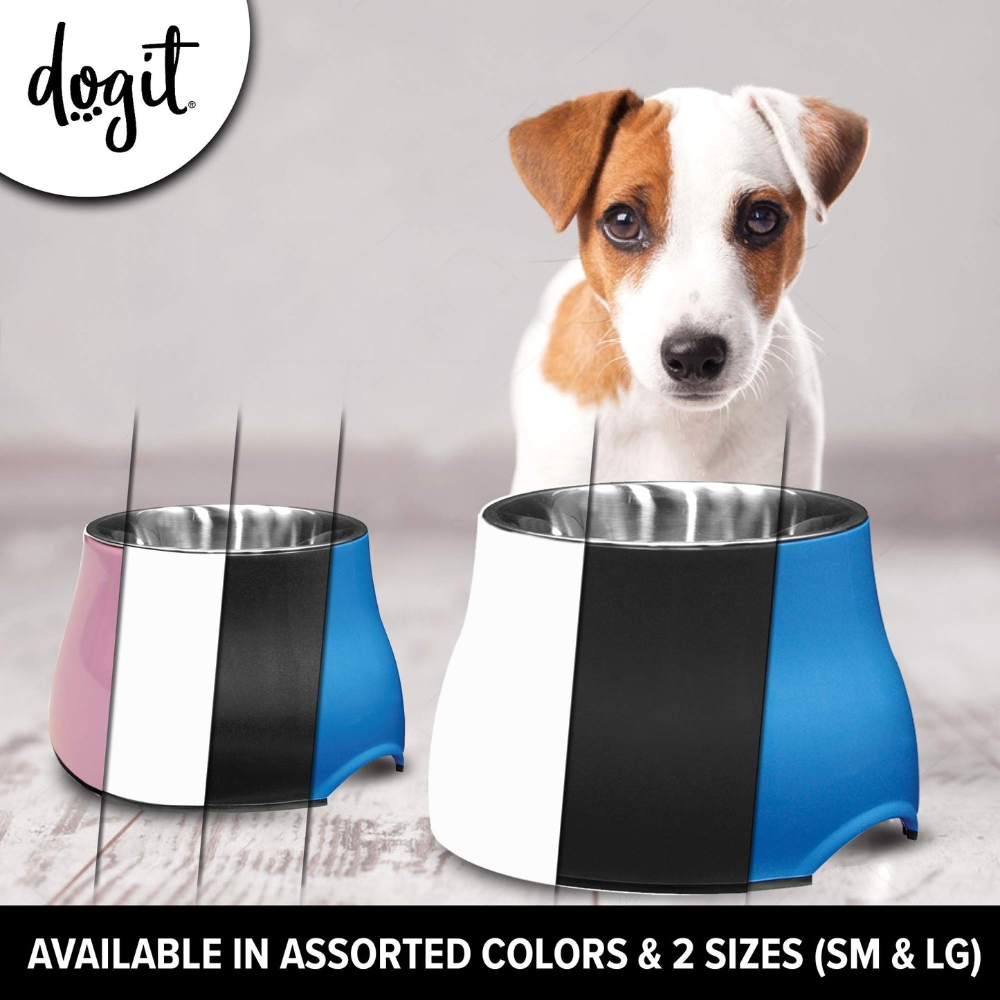 Dogit 2-in-1 Elevated Dish/Bowl, Black, 900 ml