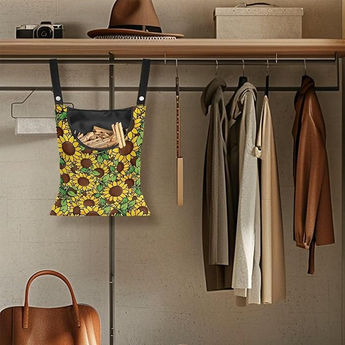 2 Pcs Clothes Pin Hanging Bag