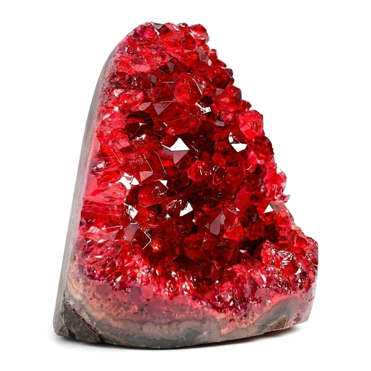 CrystalHola 1Pc Claret Raw Geode, Crystal Cluster for Home Feng Shui Ornaments Energy Stone Healing Tools Meditation Feng Shui Decoration,Stone Display Piece, Mineral Specimen (100-200g)
