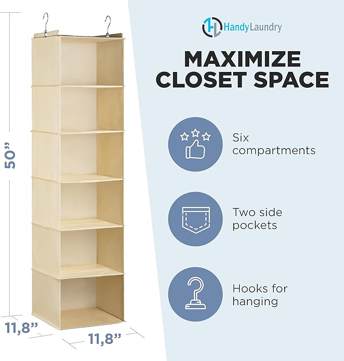 Handy Laundry Hanging Closet Organizer