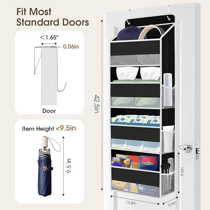 1 Pack Over The Door Organizer, Hanging Storage Organizer