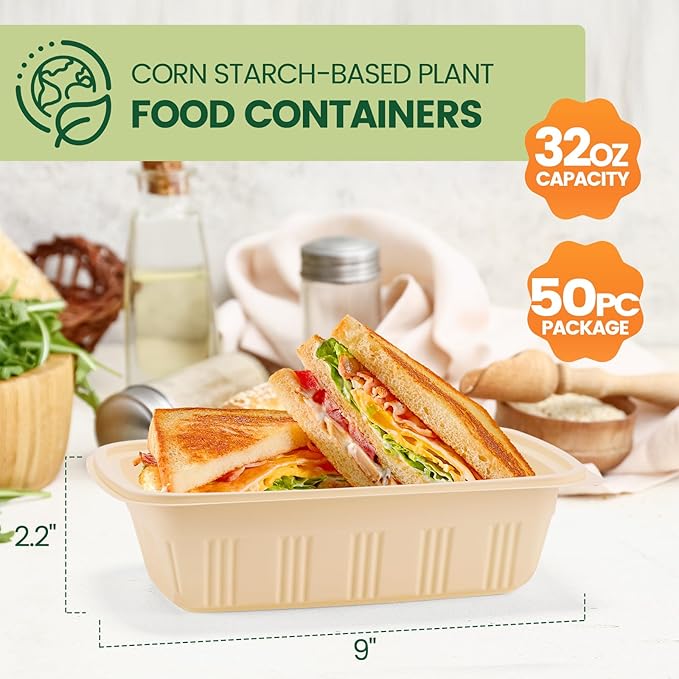 100 Piece Meal Prep Containers