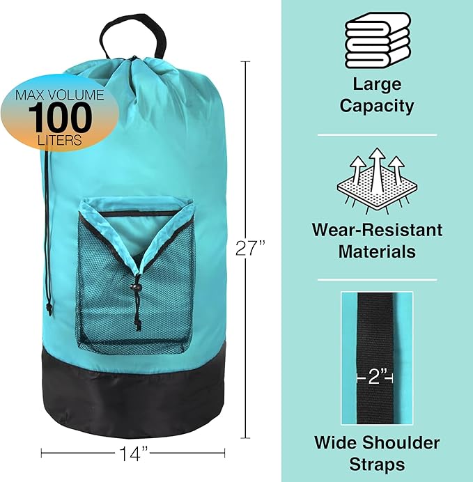 Turquoise Laundry Backpack