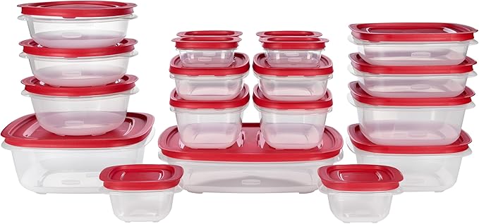 Rubbermaid EasyStore Containers, 38-Piece Set, Food Storage Containers