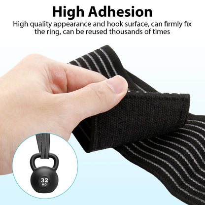 8 Pack Ice Pack Straps - 4 Sizes Elastic Wrap for Ankle Wrist Elbow Calf, Reusable Hot Cold Therapy Strap, Adjustable Ice Pack Holder, Strong Hook and Loop Reusable Ice Belt Extender