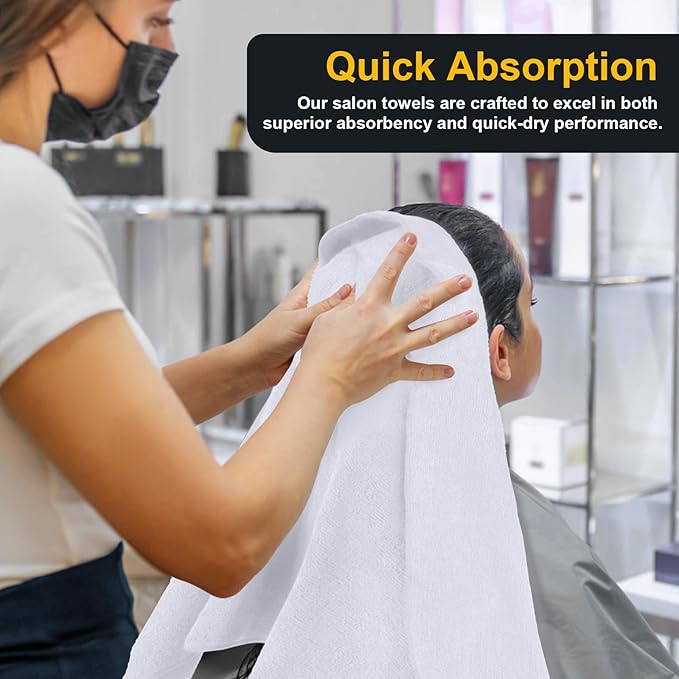 Salon Towels 48 Pack, Super Soft Microfiber Hand Towel, Highly Absorbent