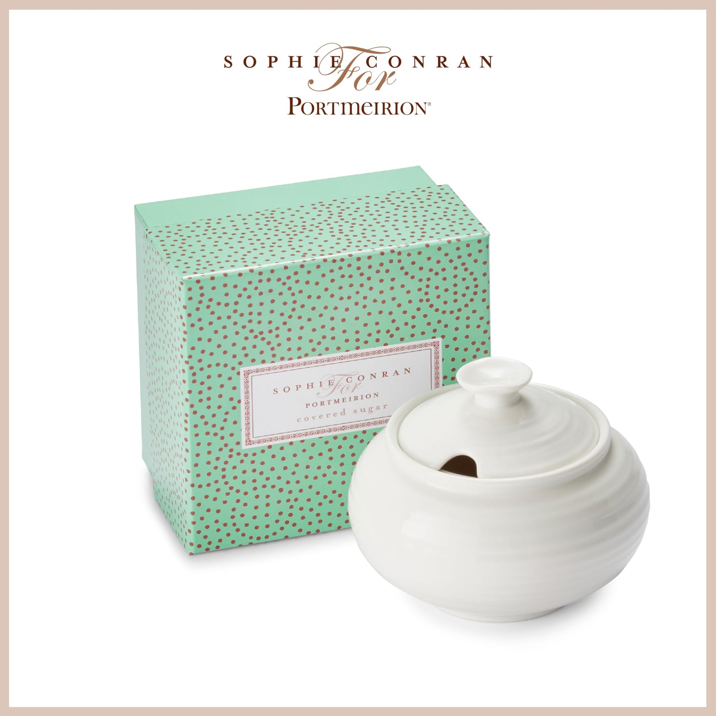 Portmeirion Sophie Conran White Covered Sugar