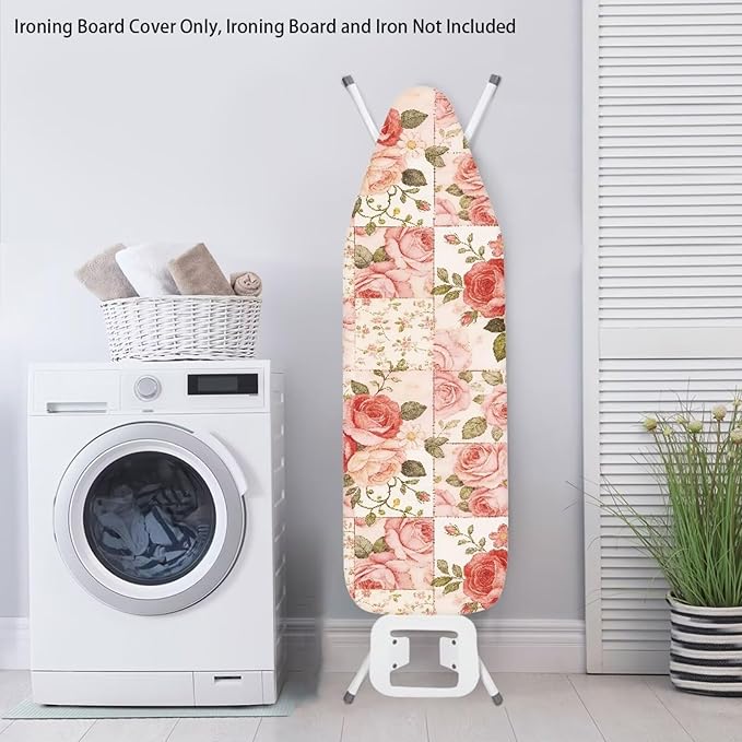 Sprowallow Roses Ironing Board Covers 15x54 Easy Installation Scorch Resistant