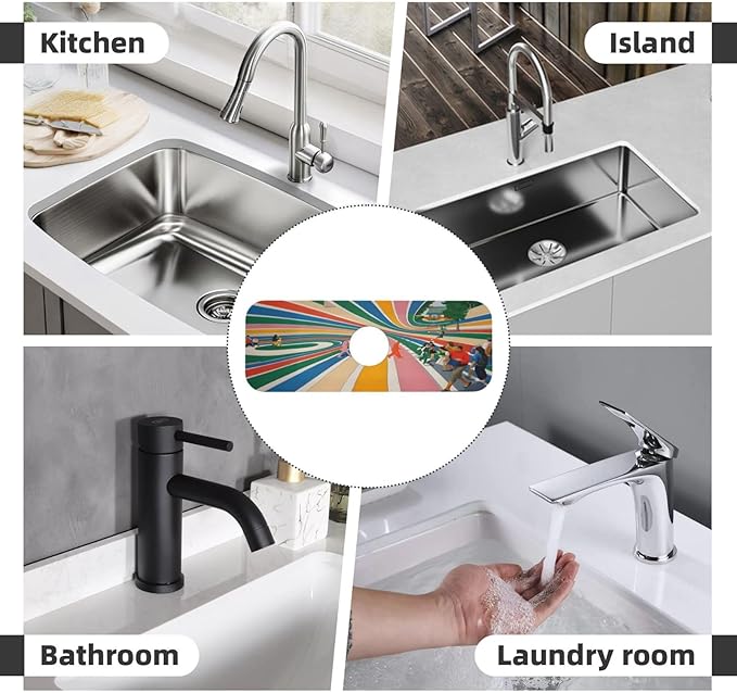 Beatles Come Together Abbey Road Kitchen sink faucet pad, strong water