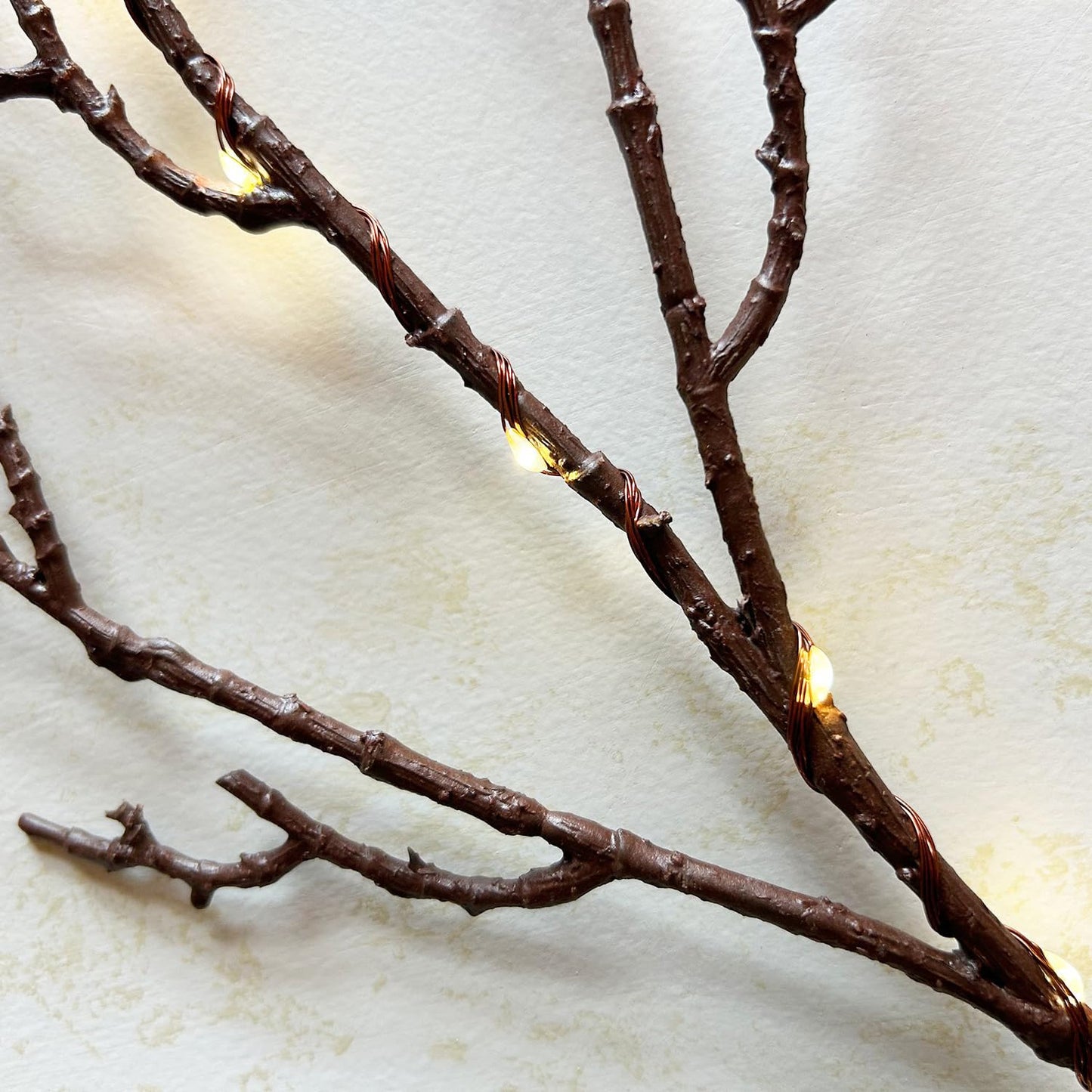 LITBLOOM Brown 6FT 120 LED Fairy Lights Plug in Willow Vine Garland for Indoor Outdoor Home Fireplace Wall Christmas Decoration