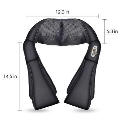 COMFIER Shiatsu Neck and Shoulder Massager,FSA HSA Eligible,Gifts for Mom Dad,Deep Kneading Massage Pillow with Heat, Back Massager, Pillow Massage, Black