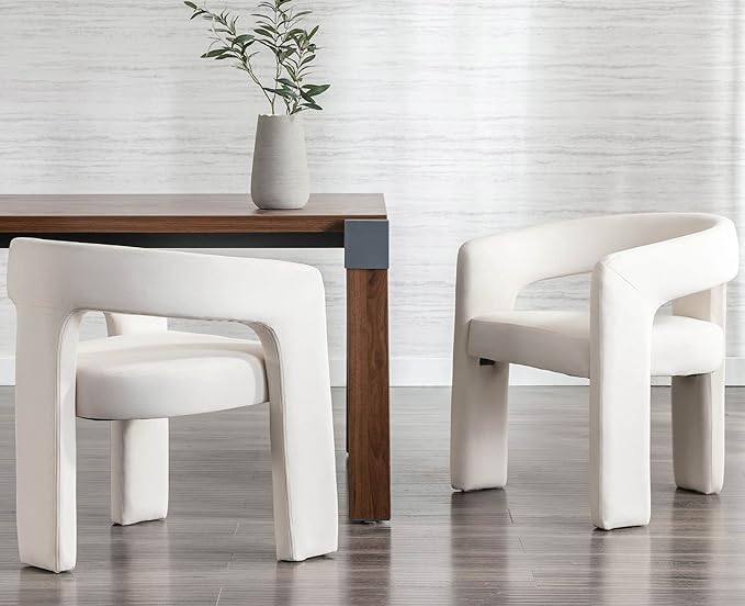 VESCASA Velvet Barrel Dining Chair