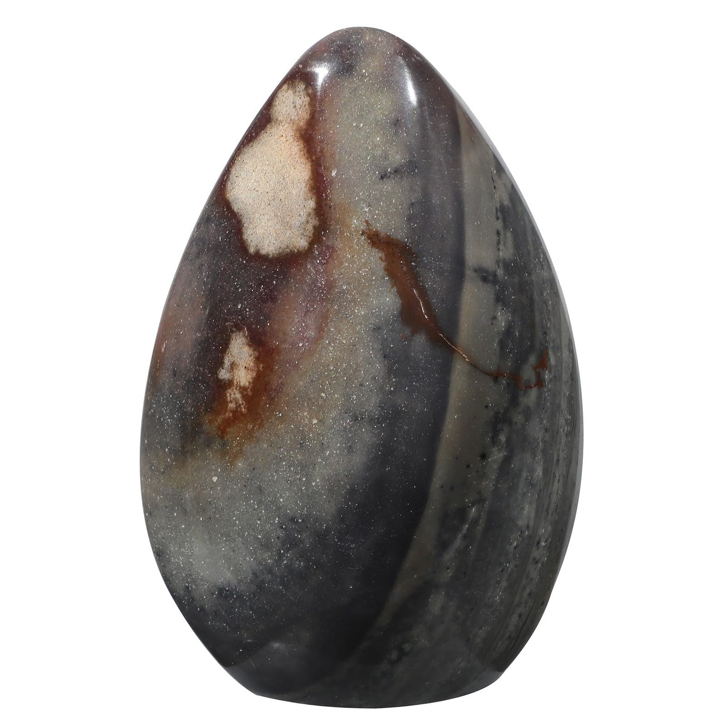 mookaitedecor Natural Ocean Jasper Crystal Specimen, Irregular Self Standing Polished Healing Stone for Meditation Home Office Decor, 1.01-1.5 LB