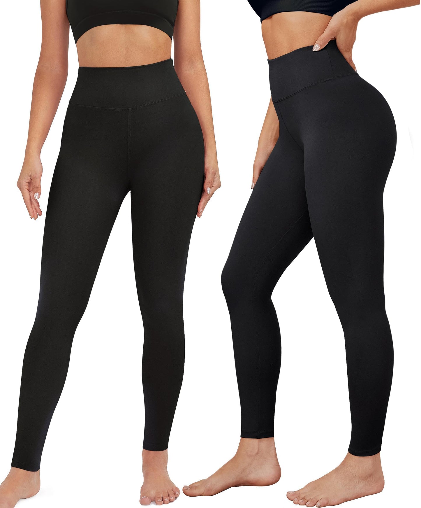 VALANDY Creamlush 3 Pack Leggings for Women High Waisted Tummy Control Leggings Buttery Soft Yoga Pants（S-3XL）