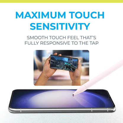 Power Theory Designed for Samsung Galaxy S21 FE 5G Screen Protector Tempered Glass [9H Hardness], Easy Install Kit, 99% HD Bubble Free Clear, Case Friendly, Anti-Scratch, 2 Pack