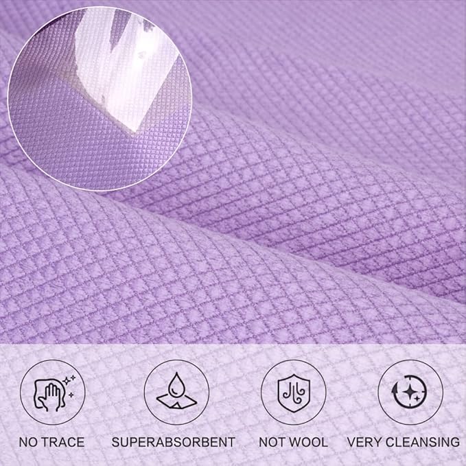 SINLAND Microfiber Glass Cleaning Cloth, Lint Free Cleaning Cloths