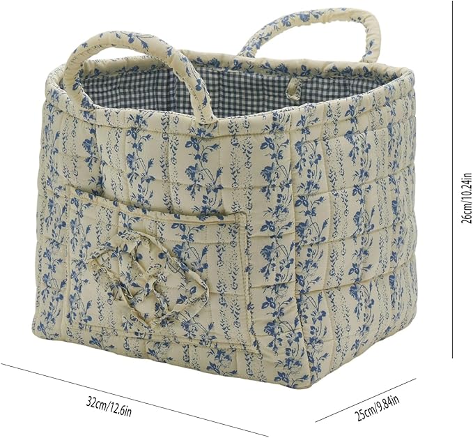 Quilted Fabric Storage Basket