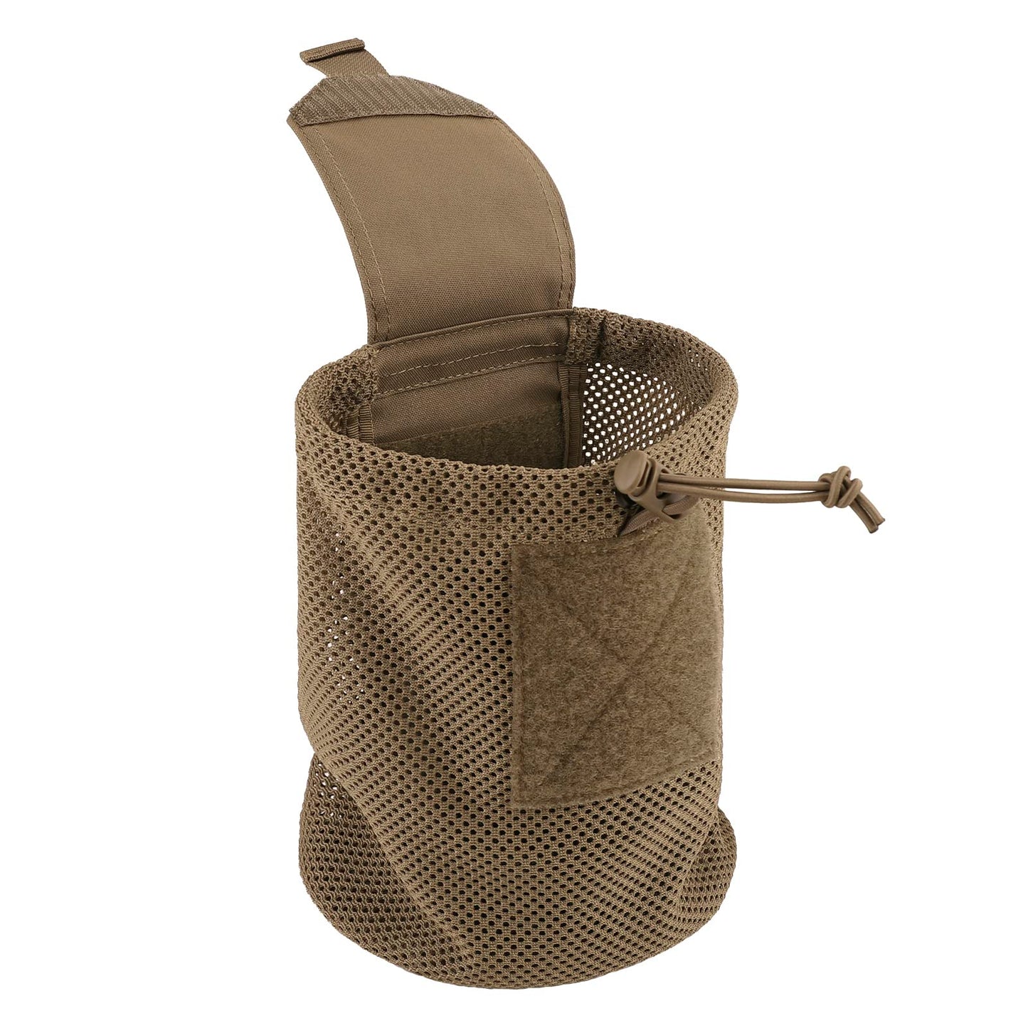 PETAC GEAR Dump Pouch,Molle Drawstring Mag Pouches,Roll Up Foldable Tactical Recovery Tool Pack,EDC Drop Net Storage Bag (Coyote Brown) …