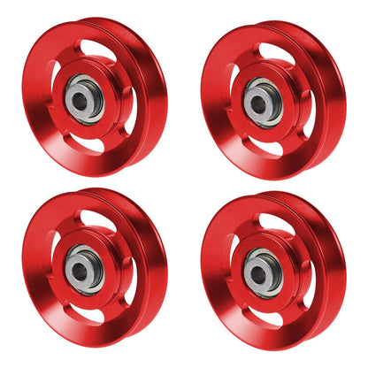 Topfinder Aluminium Alloy Gym Pulley 90 mm (1, Red)