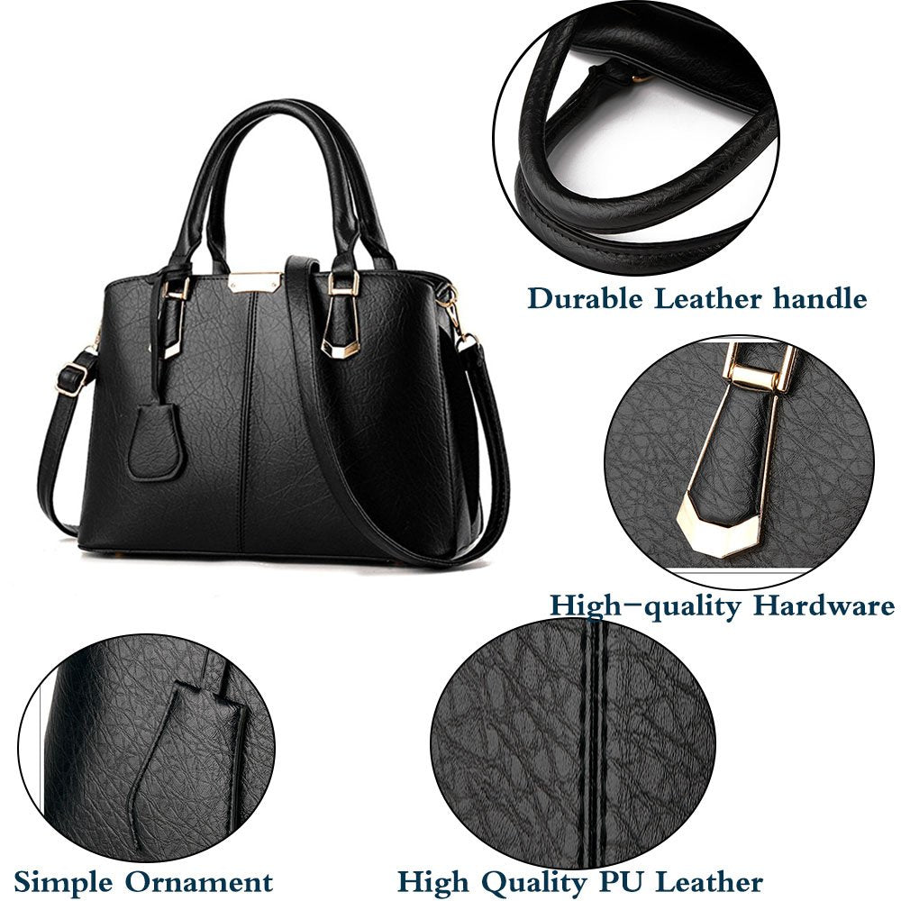 FiveloveTwo Womens Satchel Handbag Tote Purse Top Handle Shoulder Bags and Purse skyblue