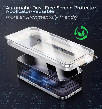 MAGIC JOHN 3rd Gen Upgraded for iPhone 16ProMax Privacy Screen Protector 6.9 Inch,25°Anti-Spy Screen,Shockproof Tempered Glass,Auto Dust-Removal,Bubble Free,Easy Installation,2 Pack