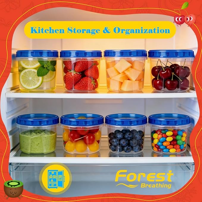 12 Pack 17oz Reusable Freezer Storage Containers