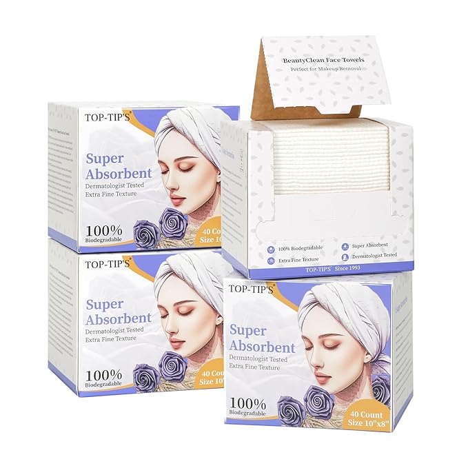Disposable Face Towels, Biodegradable Soft & Skin Friendly Face Towelettes