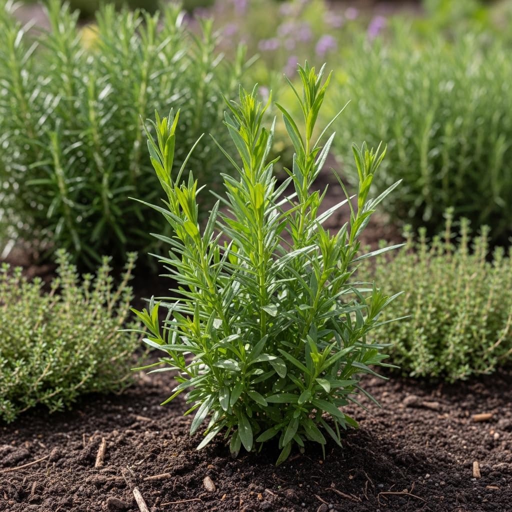 2 French Tarragon Plant Live, 4-Inch Tall Tarragon Plant, Non-GMO, Fast Growing Herb Plants for Garden Beds, Not Seeds