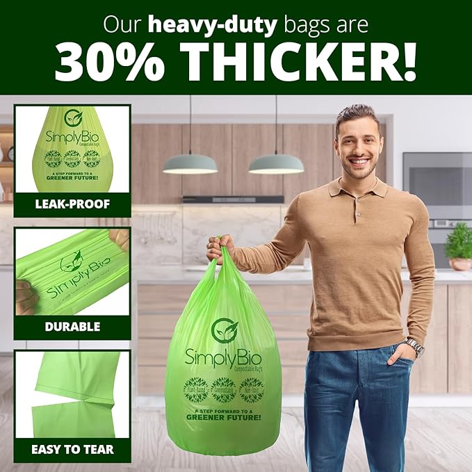 Simply Bio 13 Gallon Compostable Trash Bags Liners