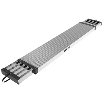 Telescoping Aluminum Work Plank, Heavy Duty Scaffold Platform Accessory, 6-9FT, 440LB Capacity, Anti-Slip, Portable Ladder Extension Board for Indoor/Outdoor Use