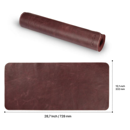 Londo Genuine Leather Extended Mouse Pad - 74x33.5cm Desk Mat - Smooth & Non-Slip Surface