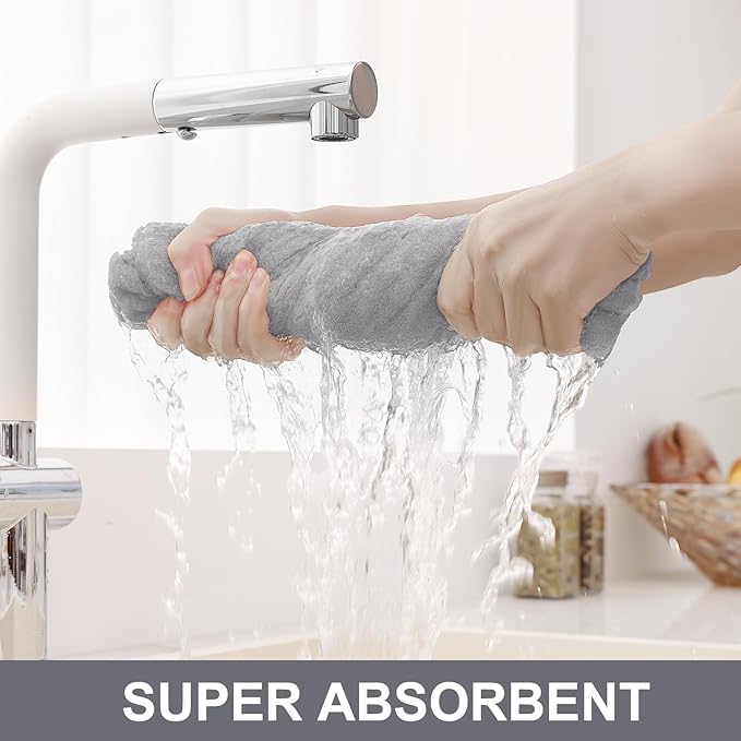 Homaxy Premium Cotton Kitchen Towels 16"x 28", Large Natural Ring Spun 390 GSM