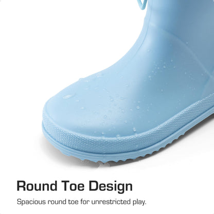 DREAM PAIRS Kids Rain Boots Boys Girls Lightweight Boots Waterproof Easy-on Outdoor Playing Rain Boot Unisex-Child,Size 3 Big Kid,Sky Blue,SDRB2401K