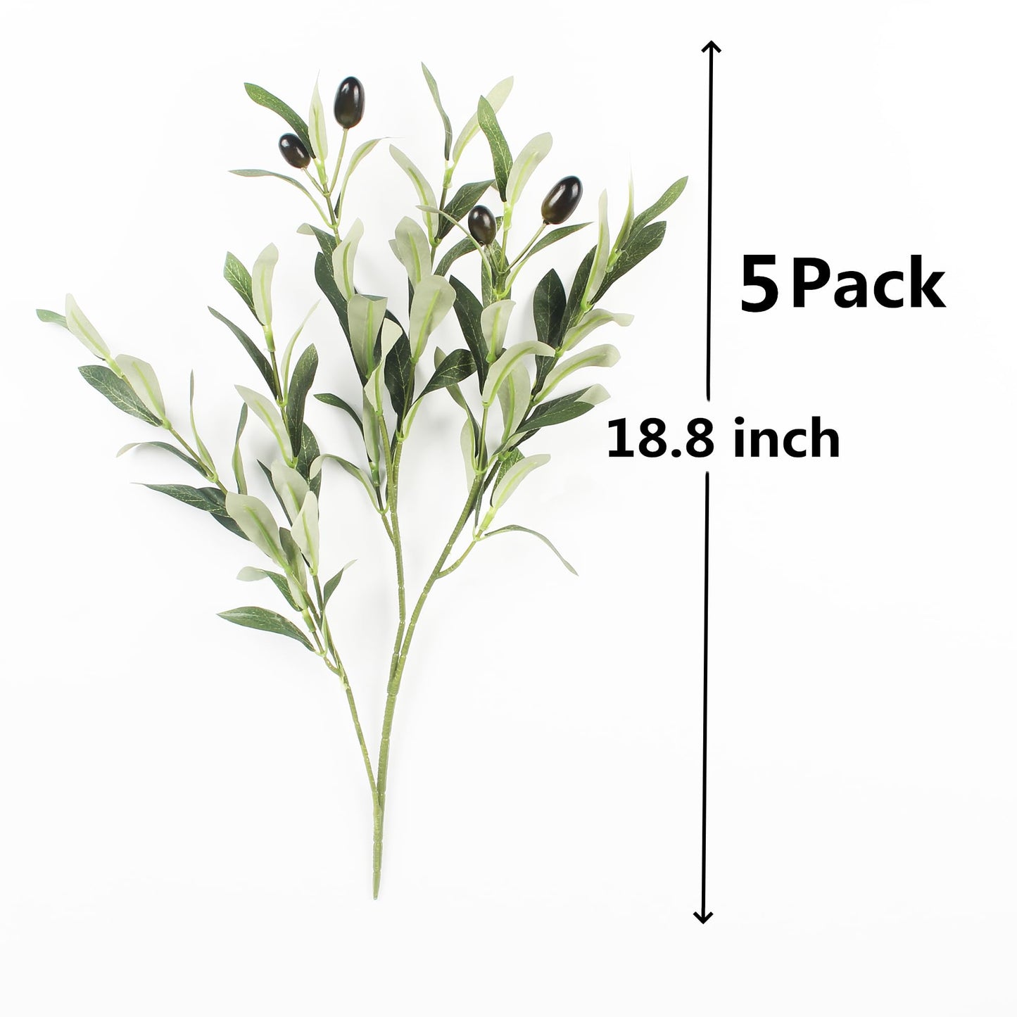 COTSEN 5 Pack 18.8 inch Artificial Olive Plants Fake Olive Silk Tree Faux Olive Plants for Wedding Party Family Indoors Decor