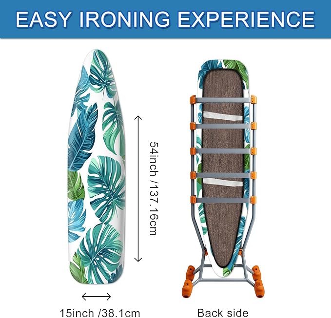Tropical Leaf Ironing Board Cover Stretch Fabric