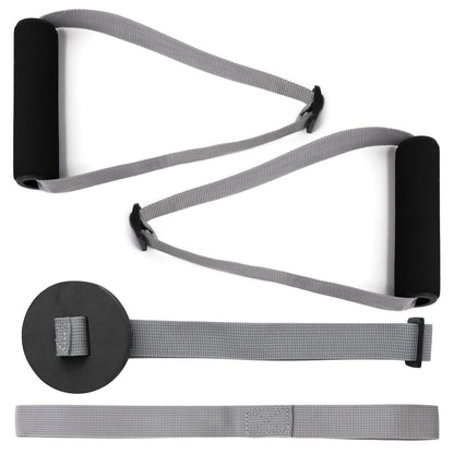 Hshbxd Resistance Band Handles & Accessories Kit for Elastic Bands & Tubes, Modern Silver and Black Nylon Exercise Strap Accessories