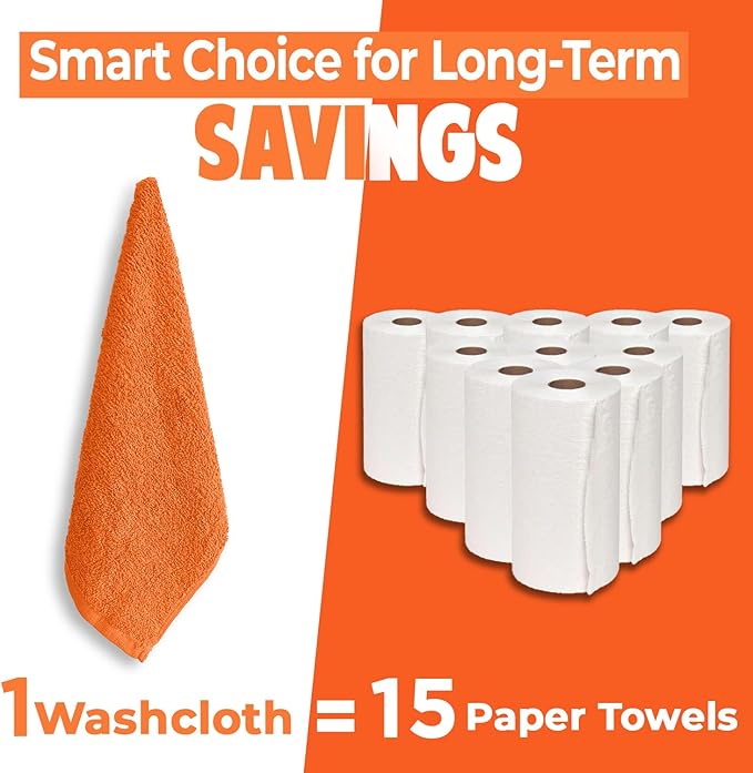 DAN RIVER 24 Pack Wash Cloths for Showering