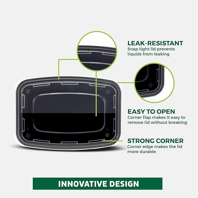 Freshware Meal Prep Containers 1 Compartment Food Storage Containers