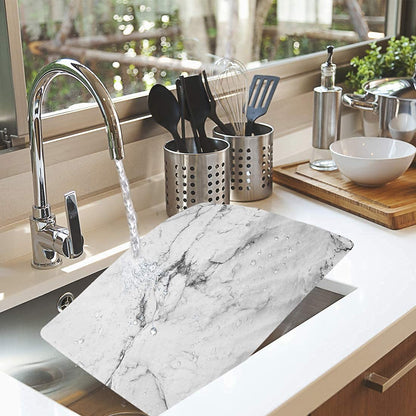 Menghao 6 PCS Waterproof Placemats Environmental Materials Multiple Styles Easy Clean for Kids Educational Learning Kitchen Dinner Party((Marble)
