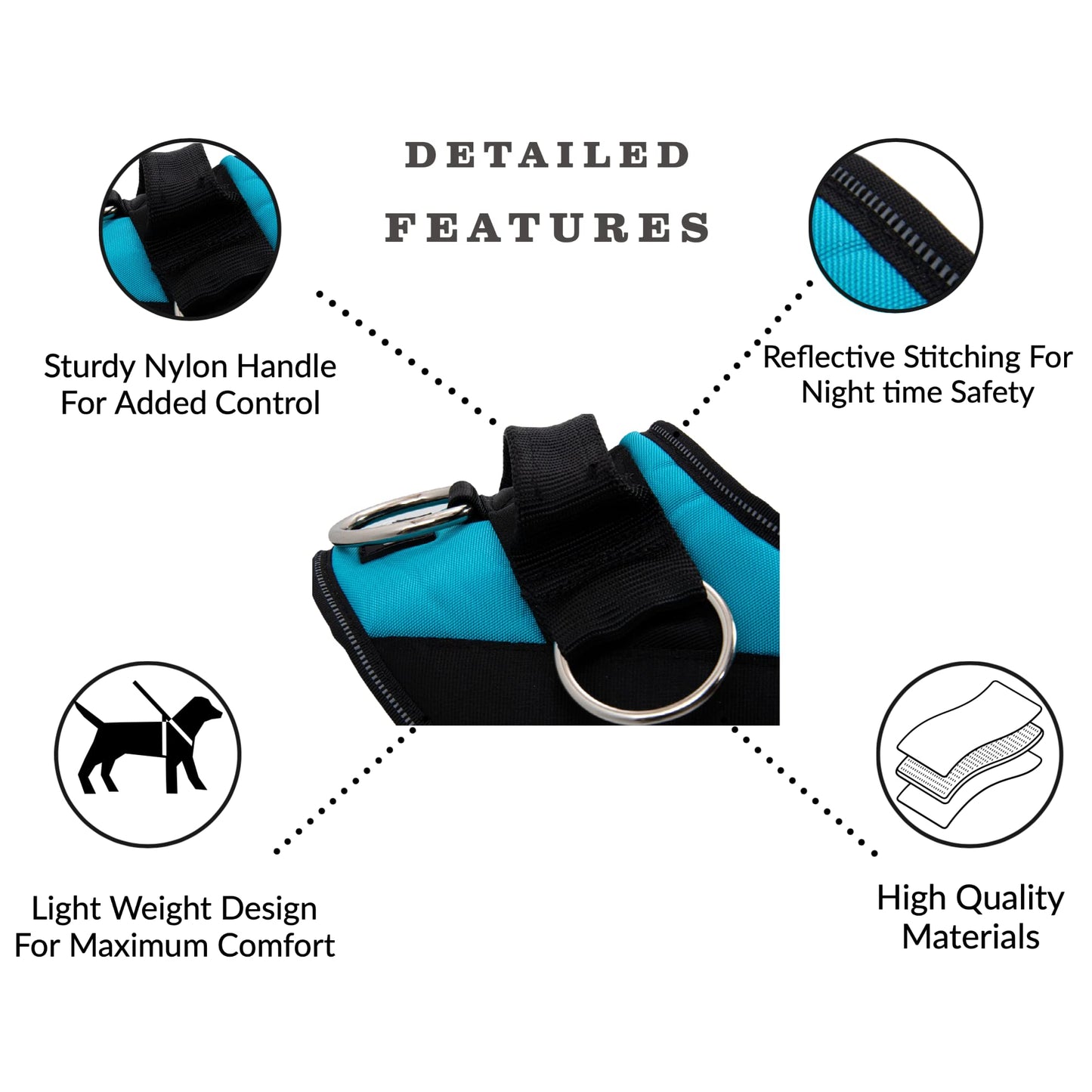 ShawnCo Essential Dog Harness, No-Pull Pet Vest with 3 Leash Clips, No Choke, Reflective, Adjustable and Padded, for Easy Walking and Training for Small, Medium and Large Dogs (Sunset Orange, M)